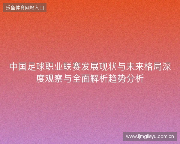 中国足球职业联赛发展现状与未来格局深度观察与全面解析趋势分析 中国足球职业联赛发展现状与未来格局深度观察与全面解析趋势分析